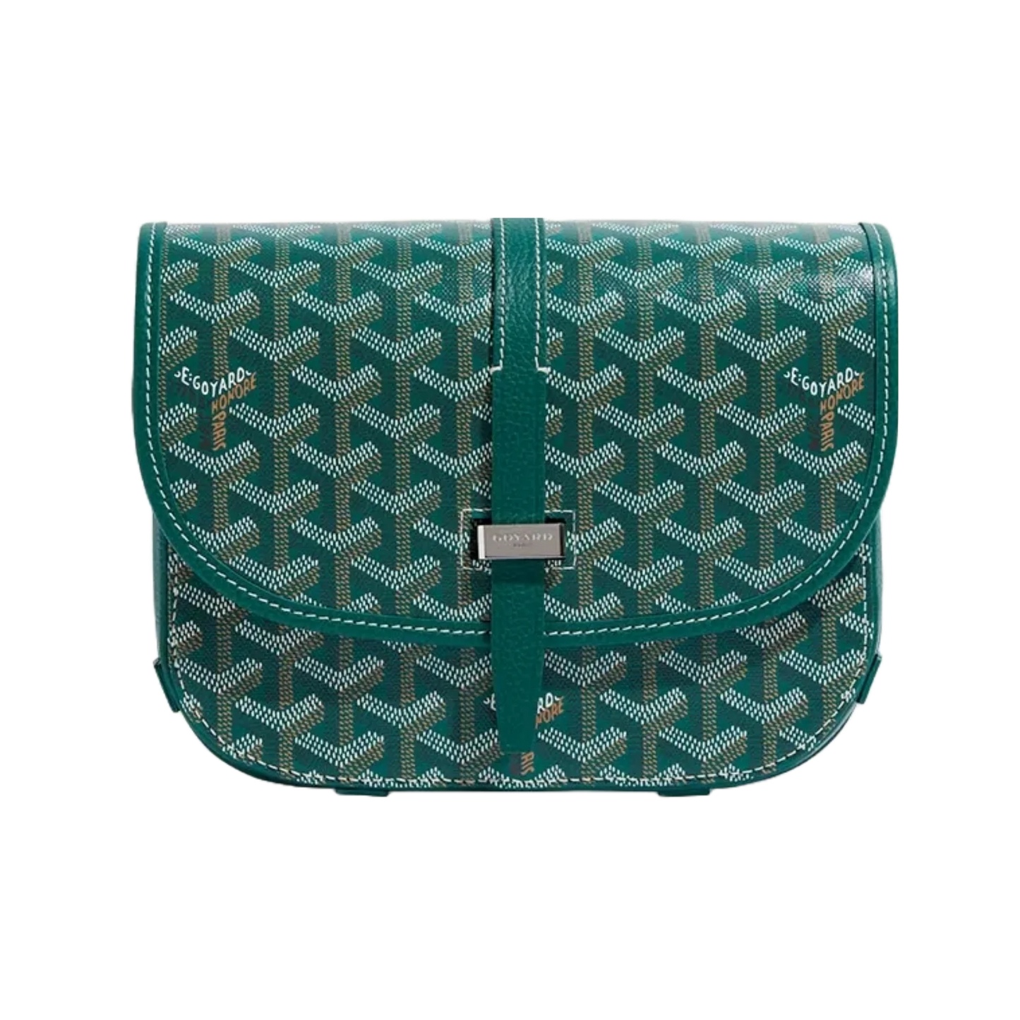 Green Goyard Belvedere Messenger Bag