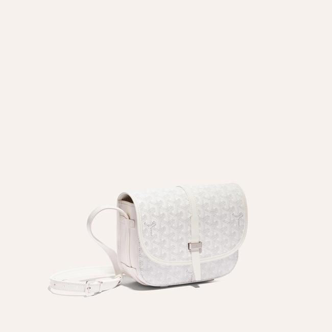 White Goyard Belvedere Messenger Bag
