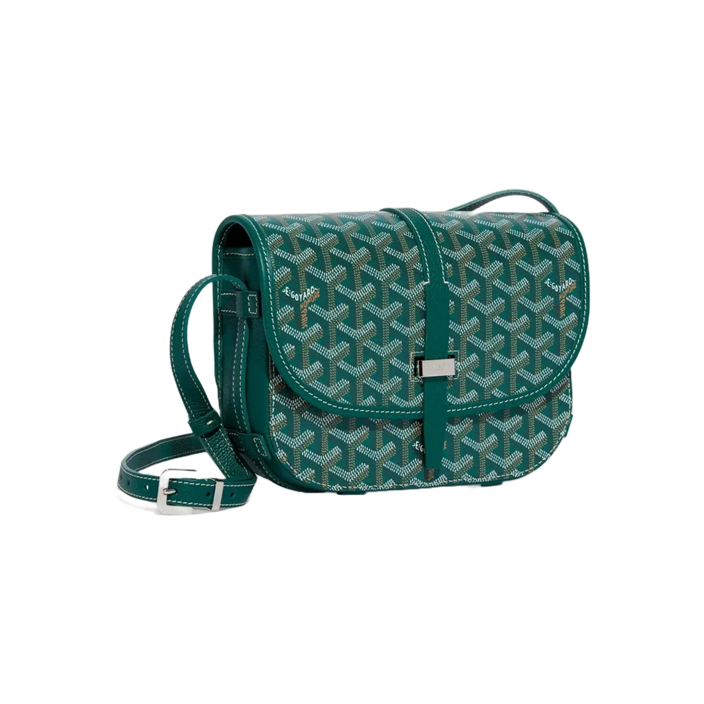 Green Goyard Belvedere Messenger Bag